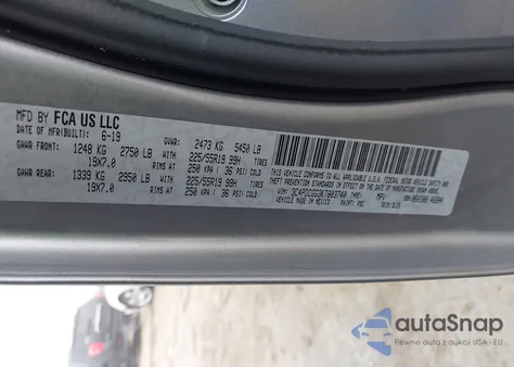2019 Dodge Journey Crossroad from USA, damaged, VIN 3C4PDCGG3KT803740